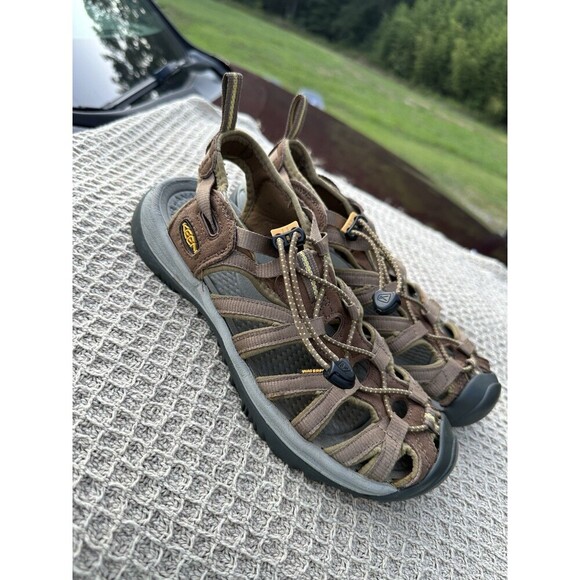 Keen Whisper Closed Toe Waterproof Sandals Sporty 1003713 Brown Fabric Womens 8 - Picture 4 of 9